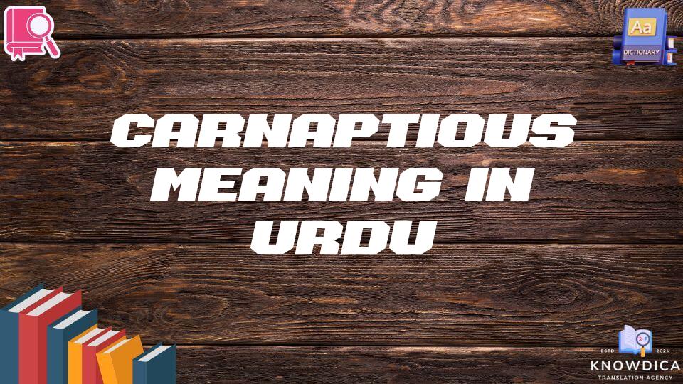 Carnaptious Meaning In Urdu