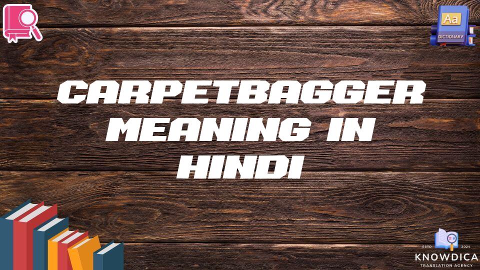 Carpetbagger Meaning In Hindi