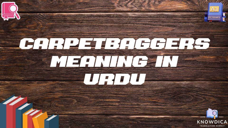 Carpetbaggers Meaning In Urdu