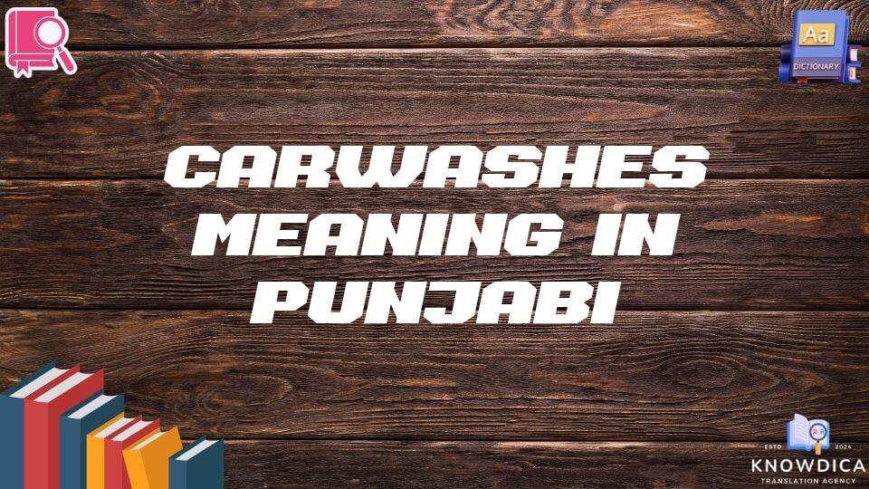 Carwashes Meaning In Punjabi