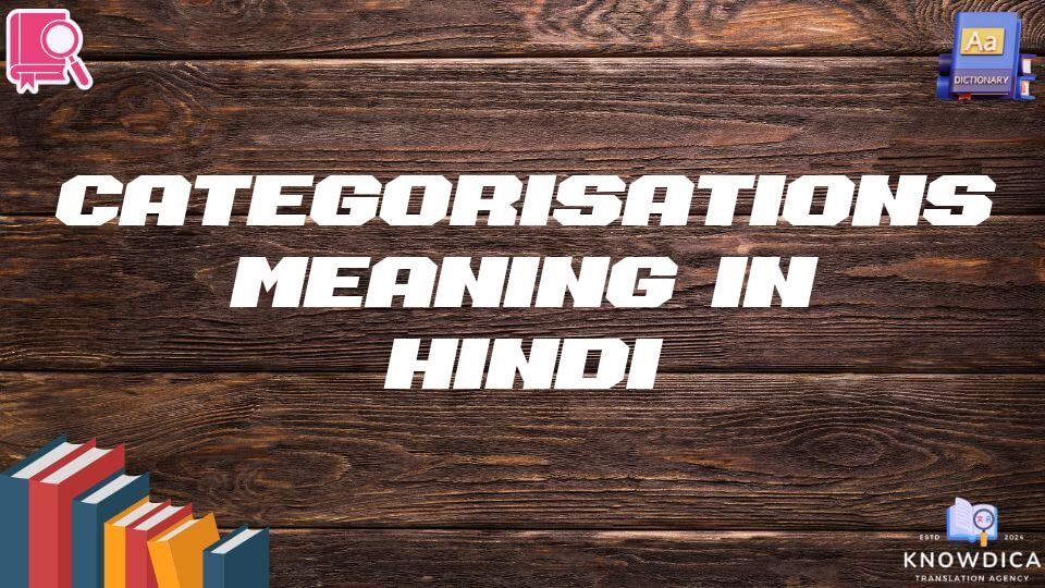 Categorisations Meaning In Hindi