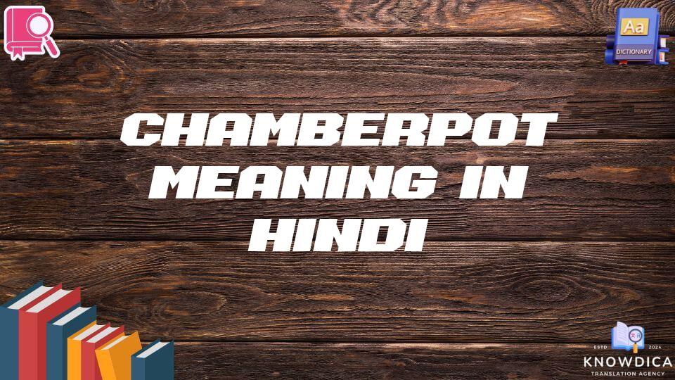 Chamberpot Meaning In Hindi