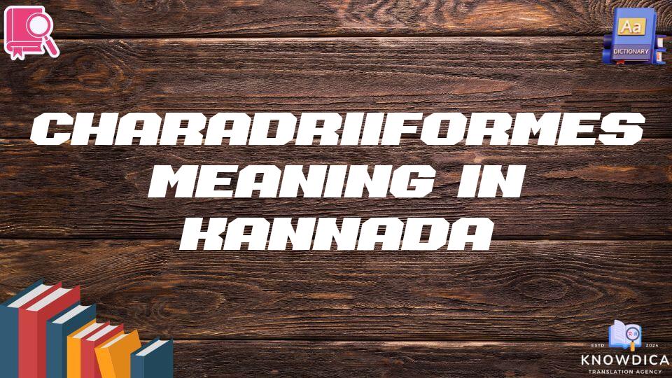 Charadriiformes Meaning In Kannada