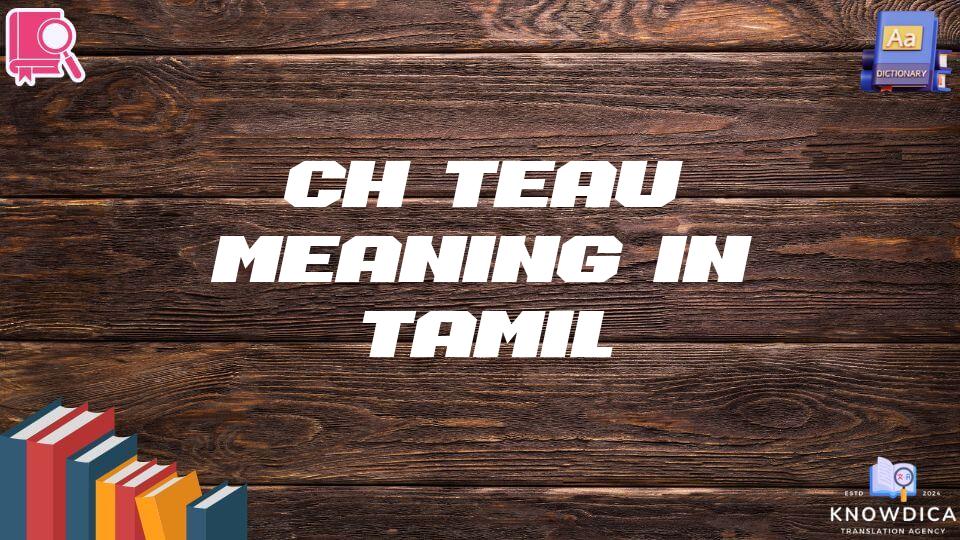 Château Meaning In Tamil