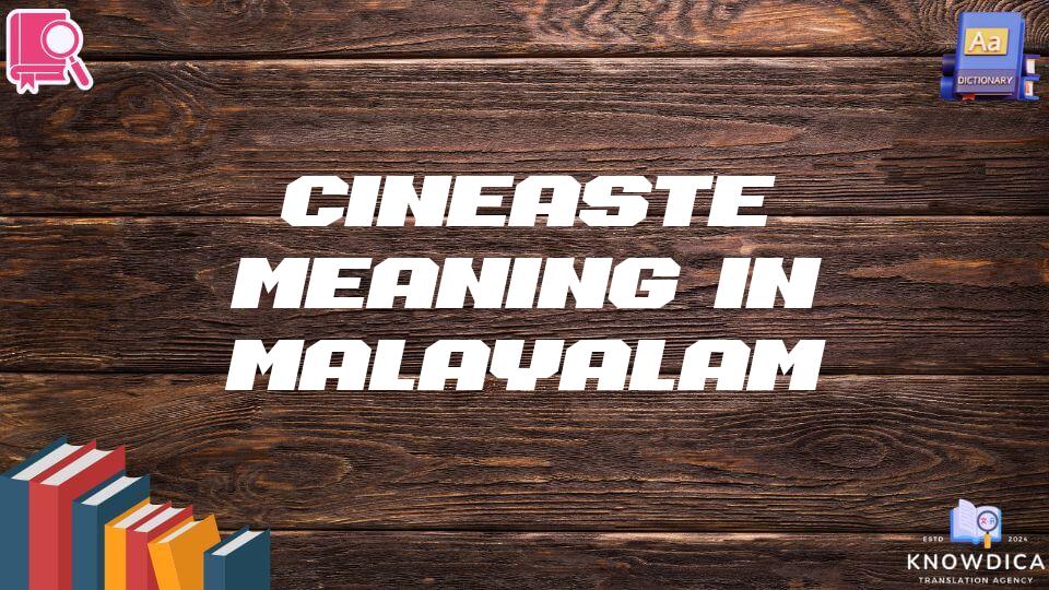 Cineaste Meaning In Malayalam